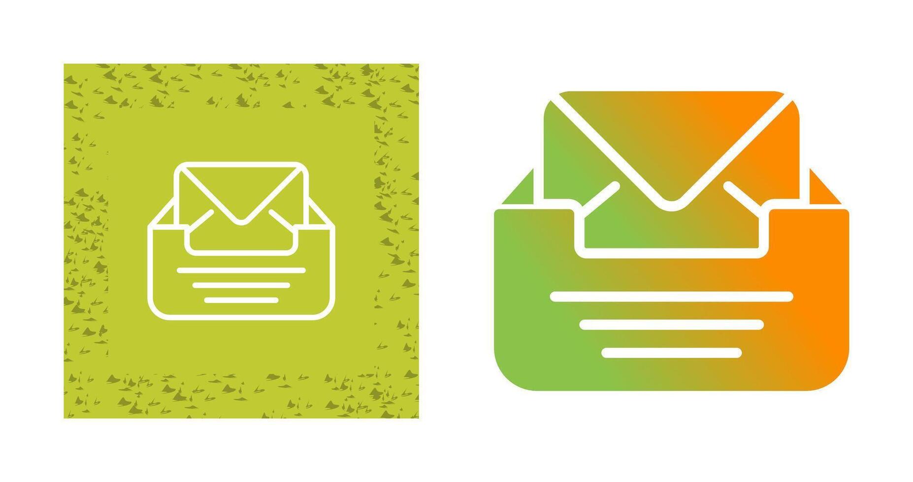 Inbox with envelope Vector Icon