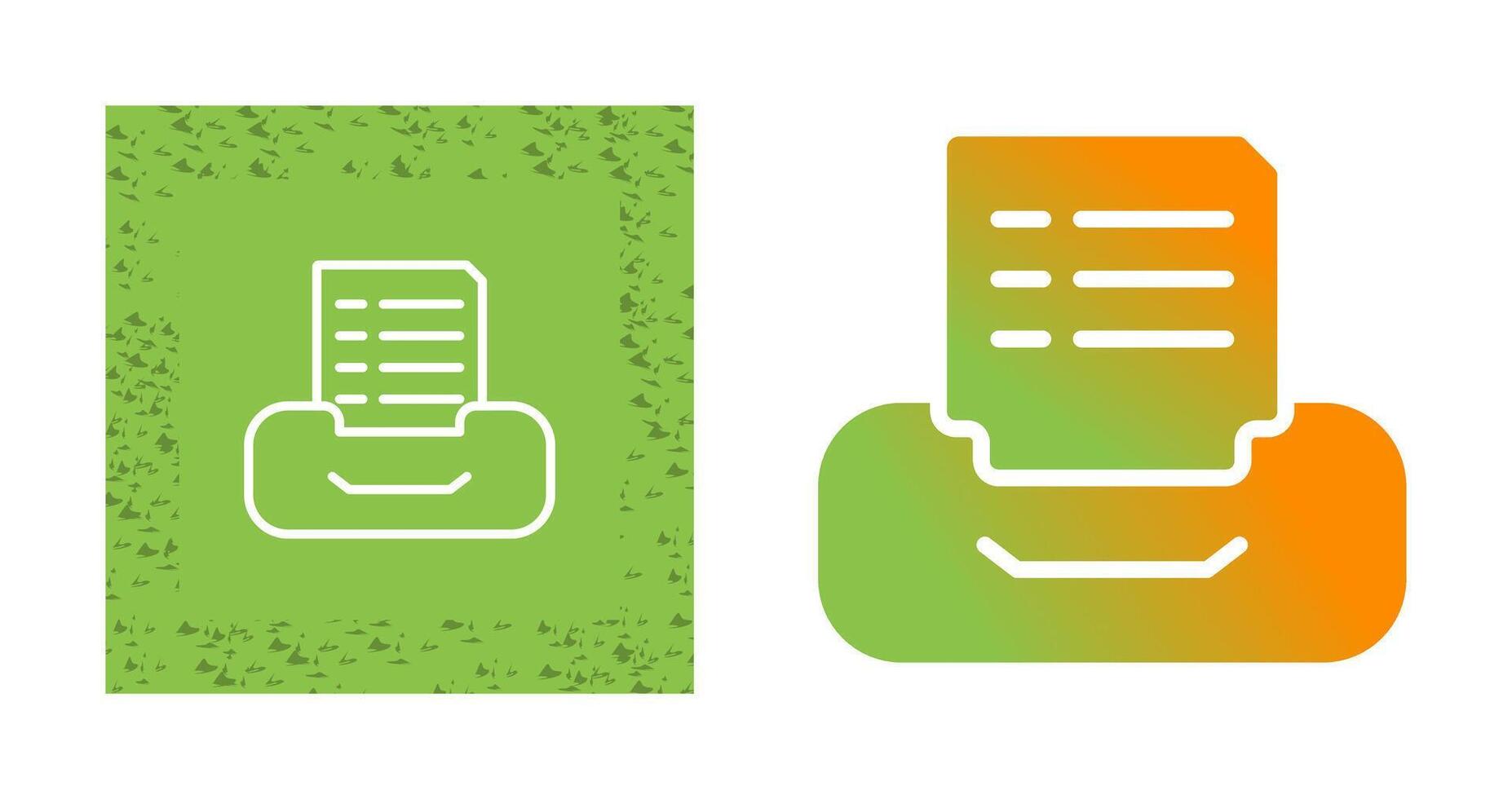 Filing cabinet with files Vector Icon