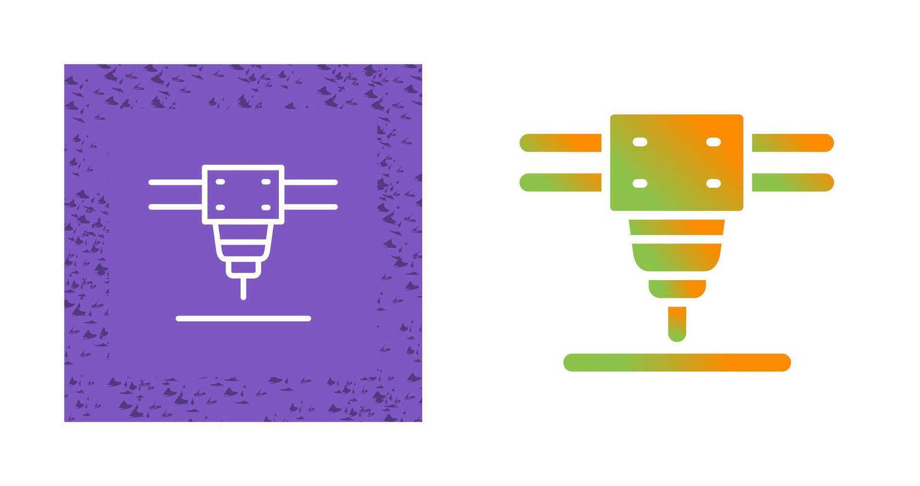 Laser Cutting Machine Vector Icon