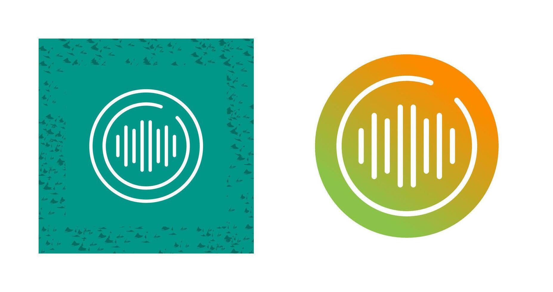 Audio Spectrum Circle Vector Icon