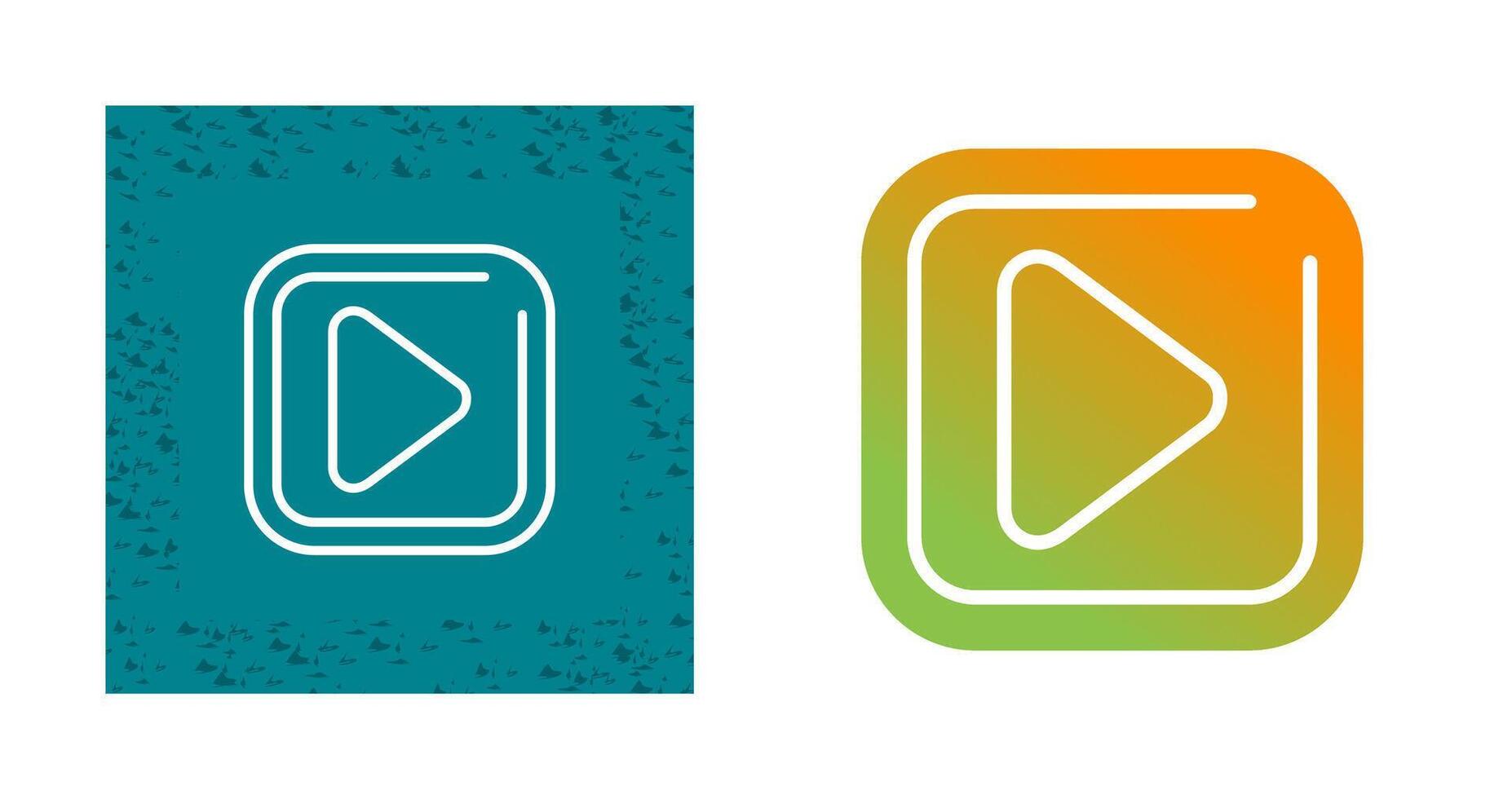 Play Sqaure Vector Icon