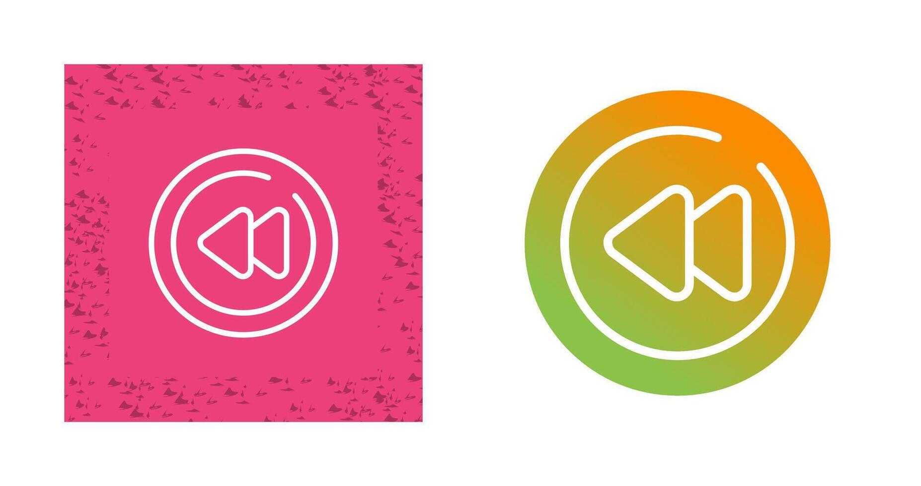 Video Rewind Circle Vector Icon