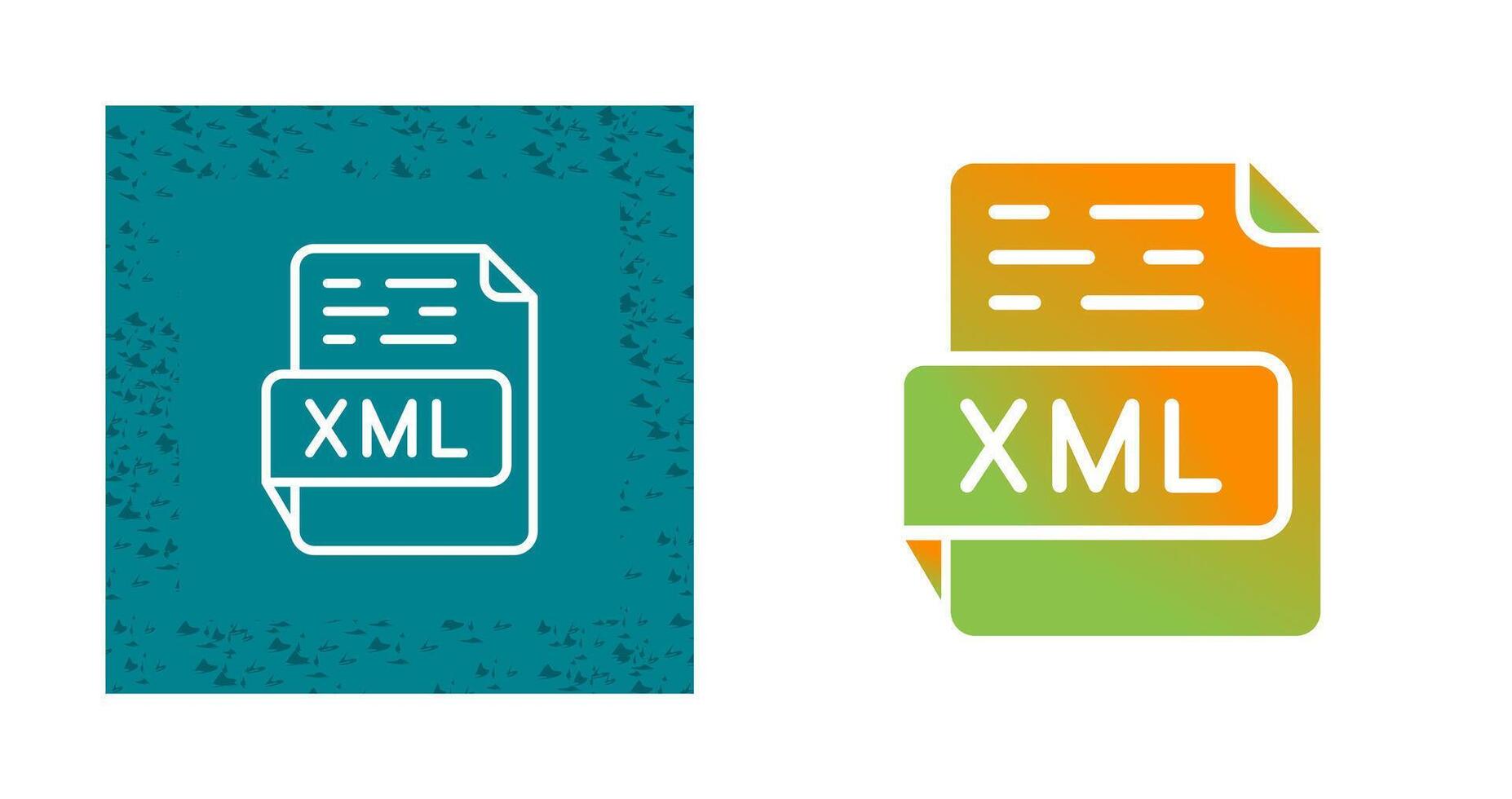 icono de vector xml