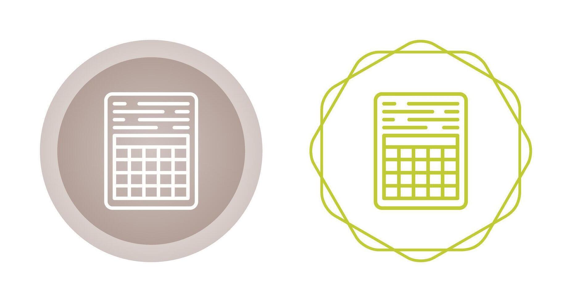 Table Vector Icon