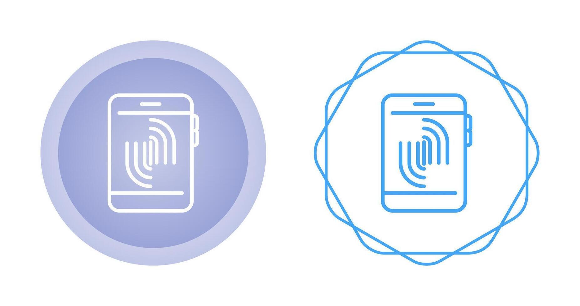 Fingerprint Scanning Vector Icon