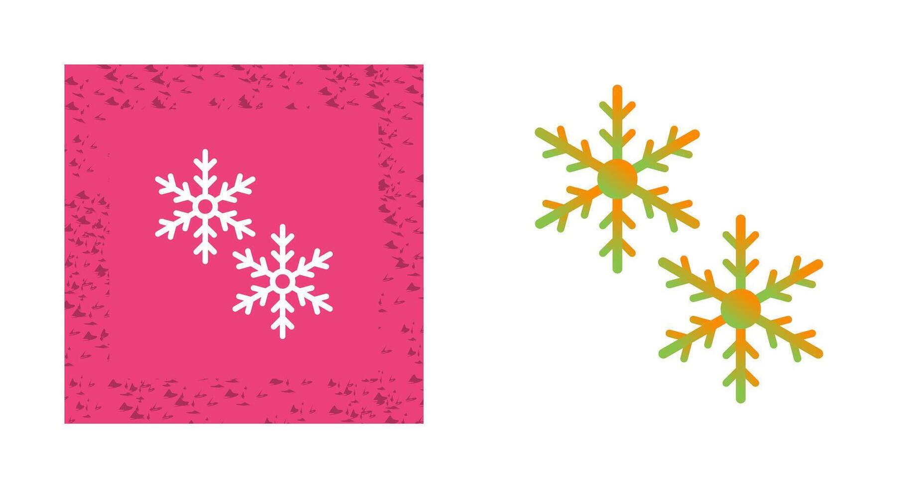 icono de vector de copos de nieve