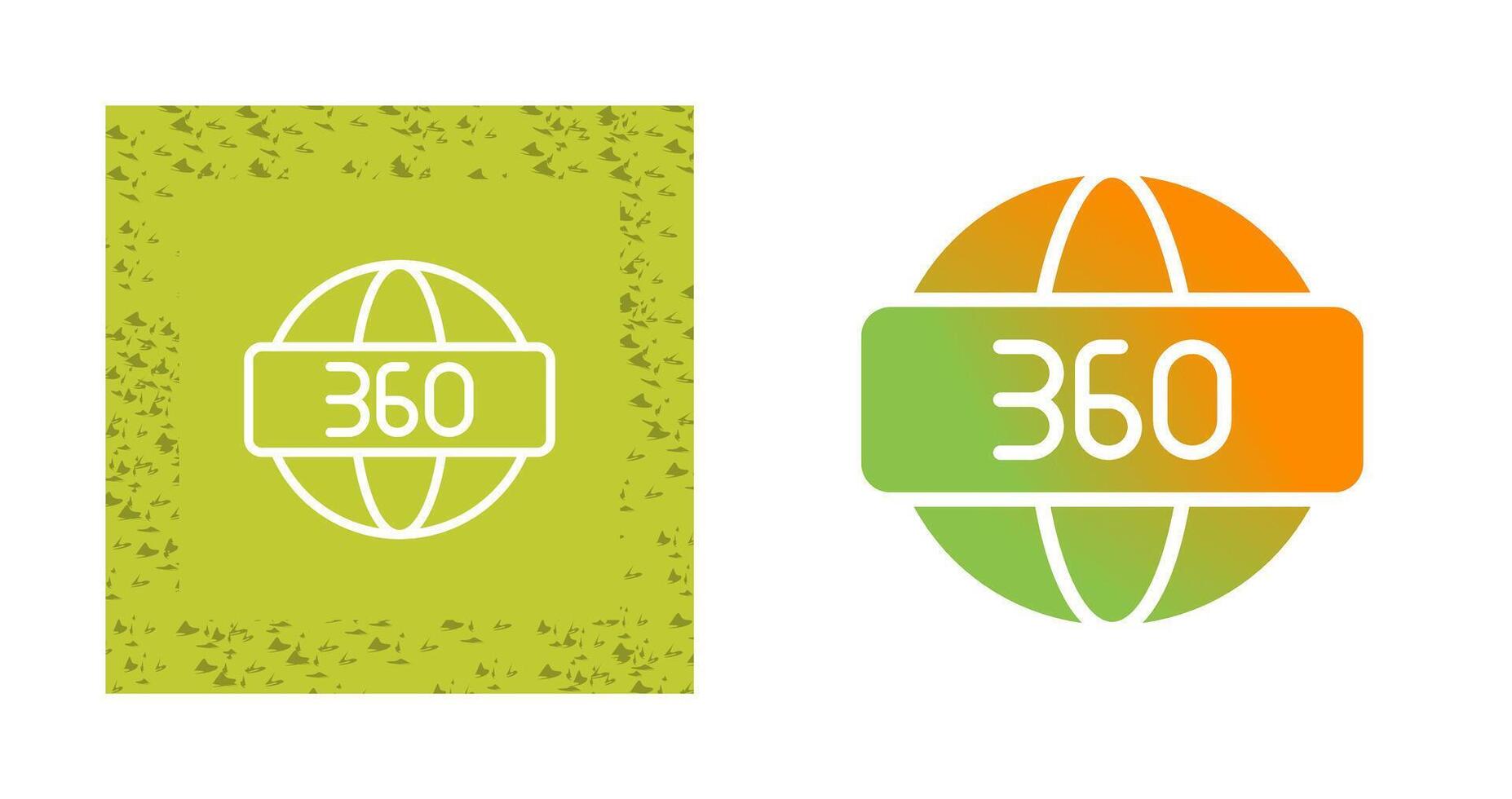 Icono de vector de 360 grados