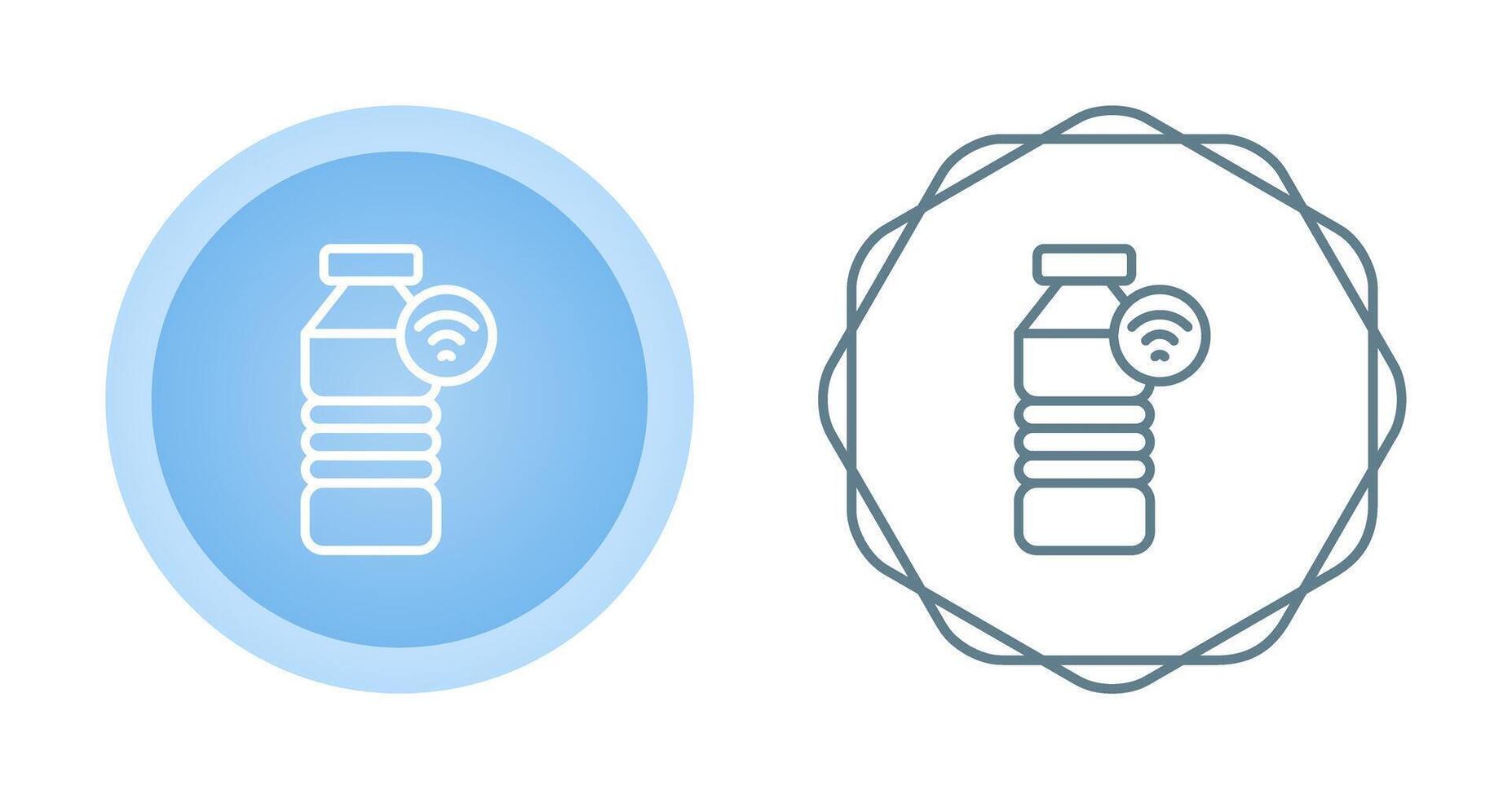 aptitud inteligente agua botella vector icono