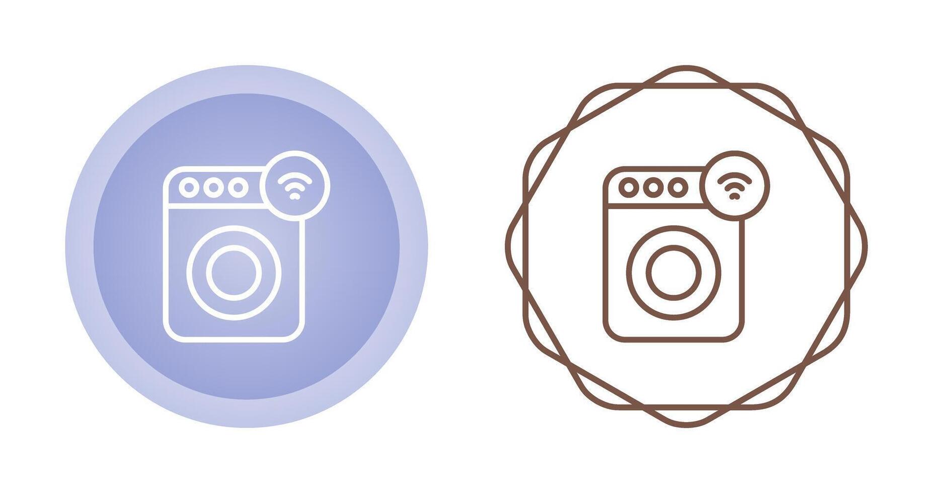 Smart Washing Machine Vector Icon