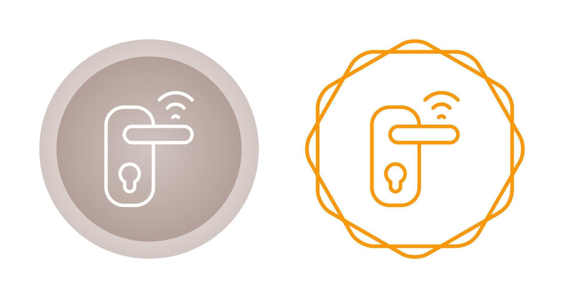 Smart Door Lock Vector Icon