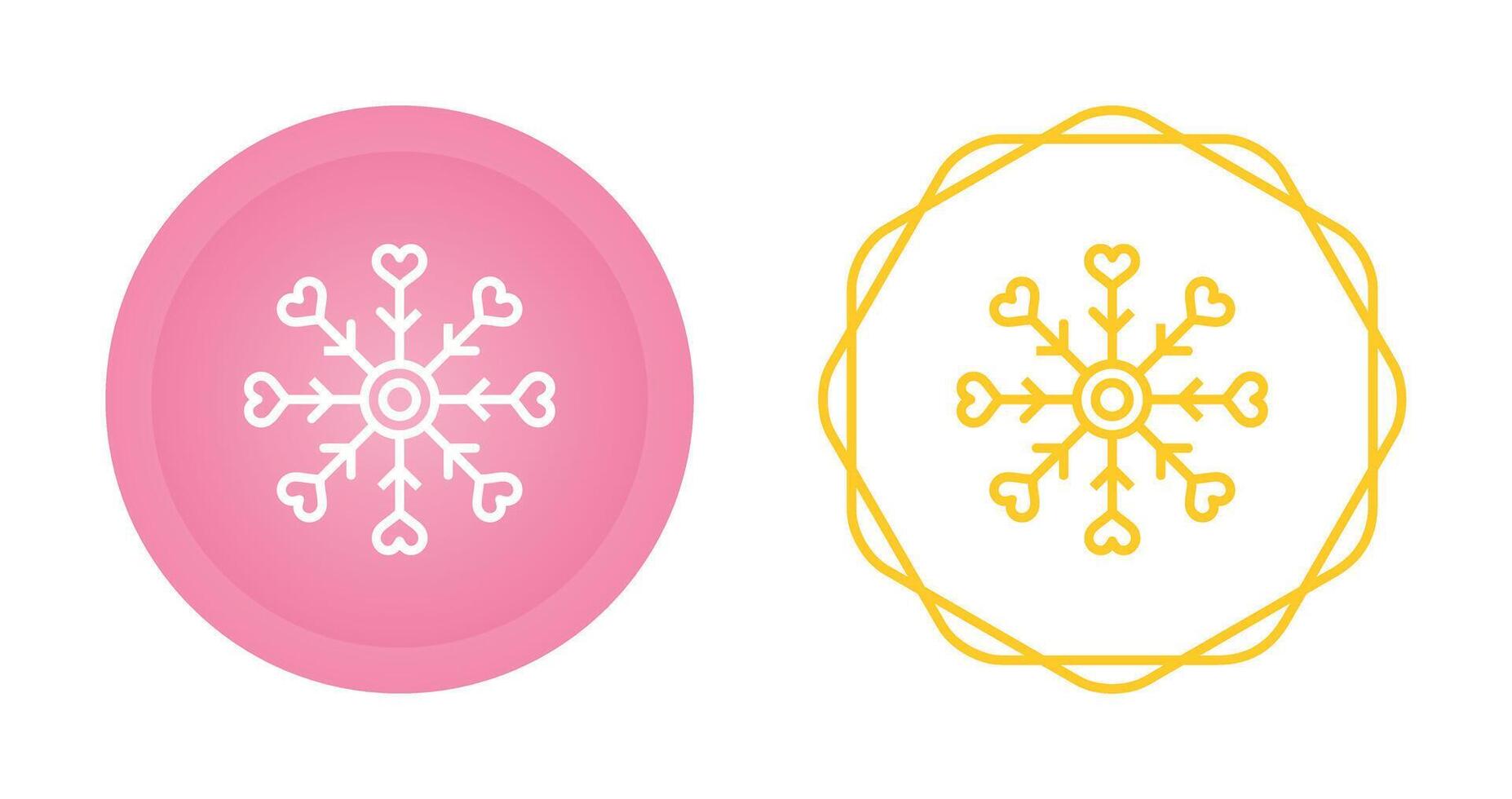 Love snowflake Vector Icon