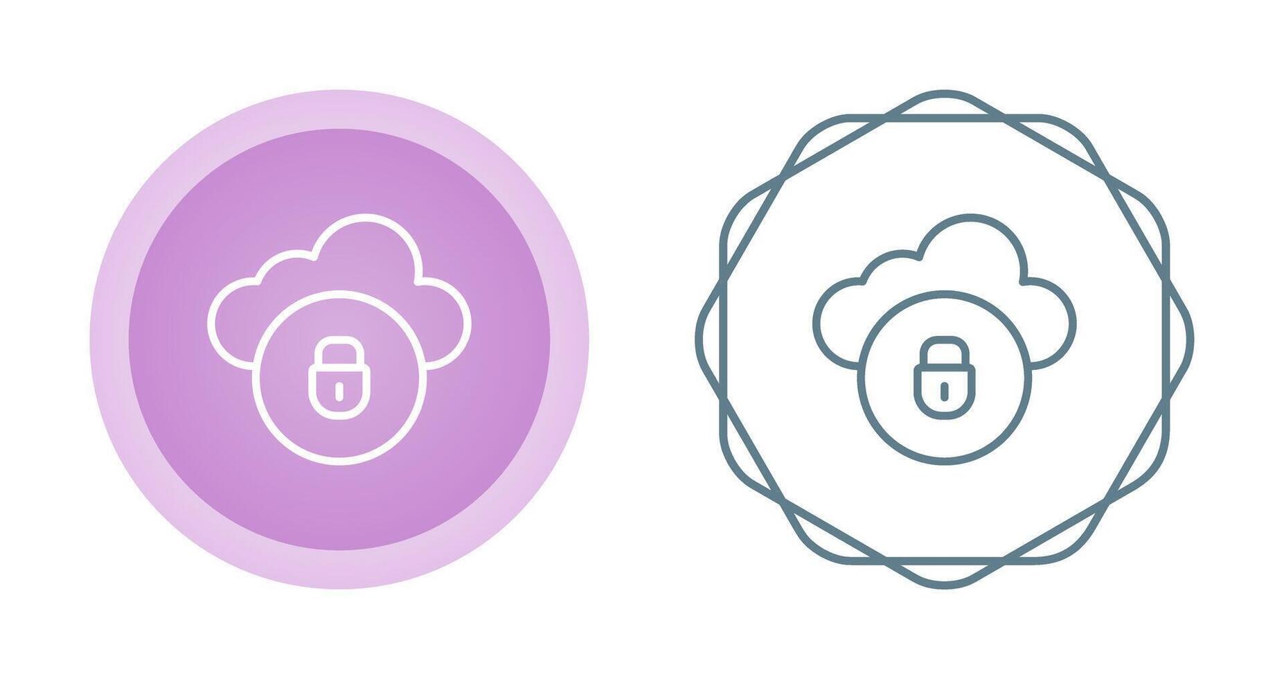 Cloud Security Vector Icon