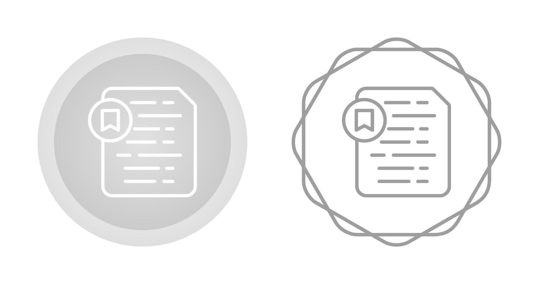 Document Insert Bookmark Vector Icon