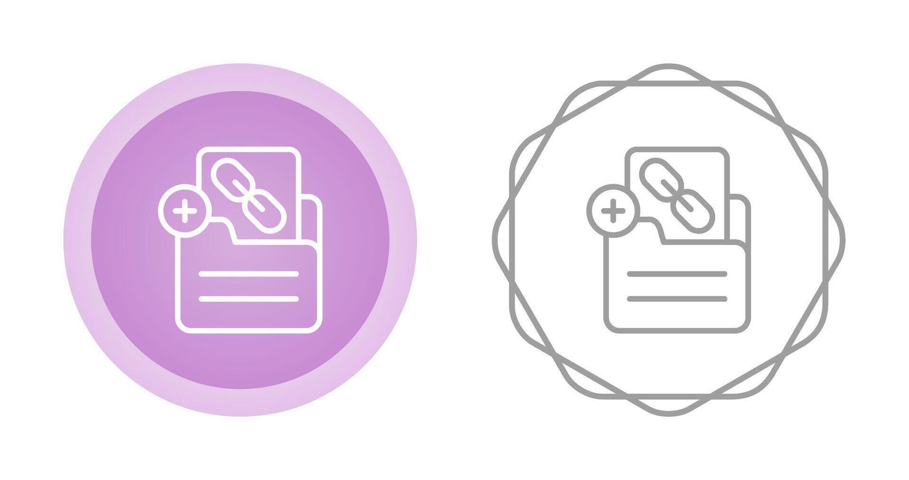 Document Insert Link Vector Icon