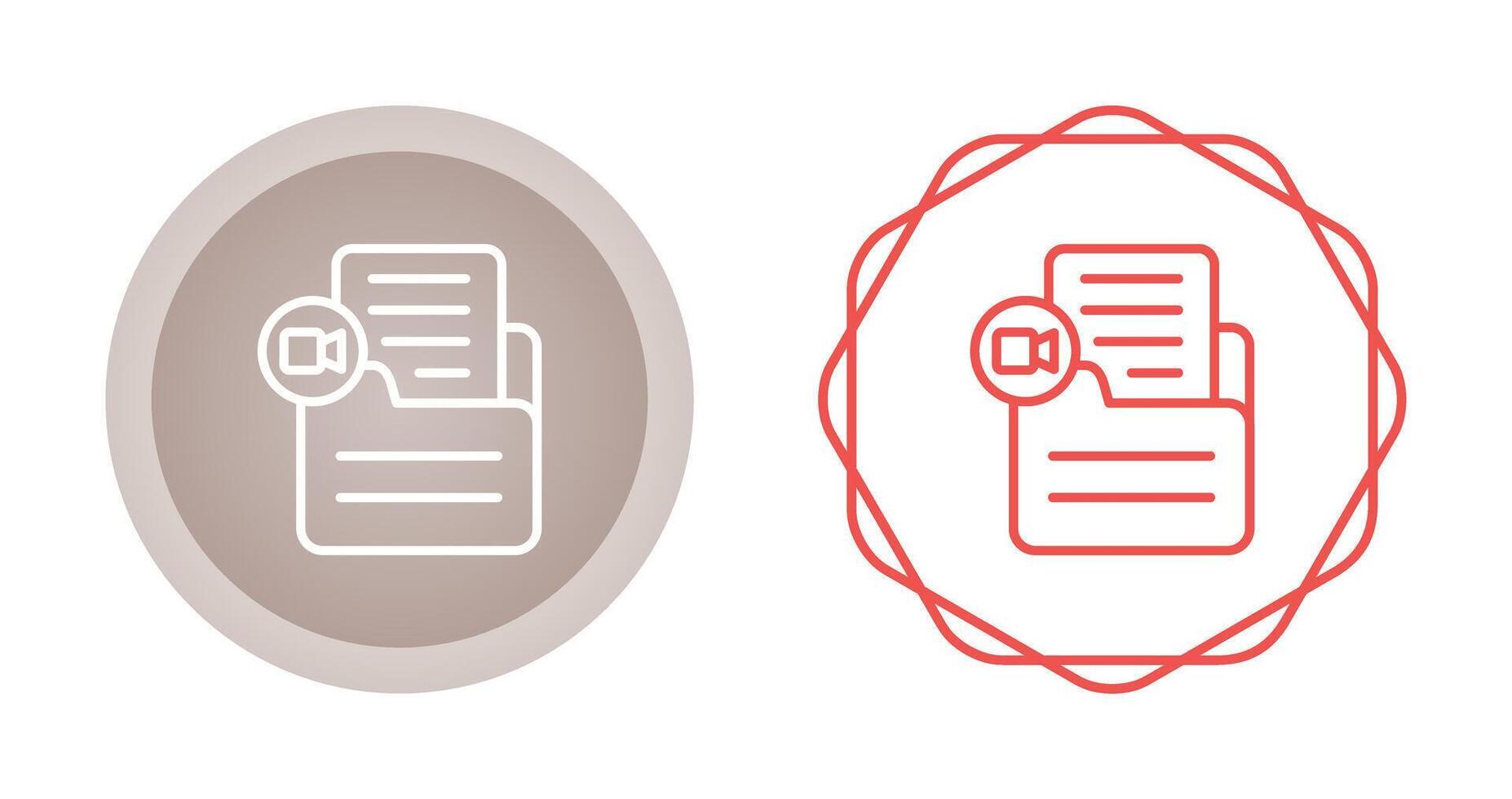 Document Insert Video Vector Icon