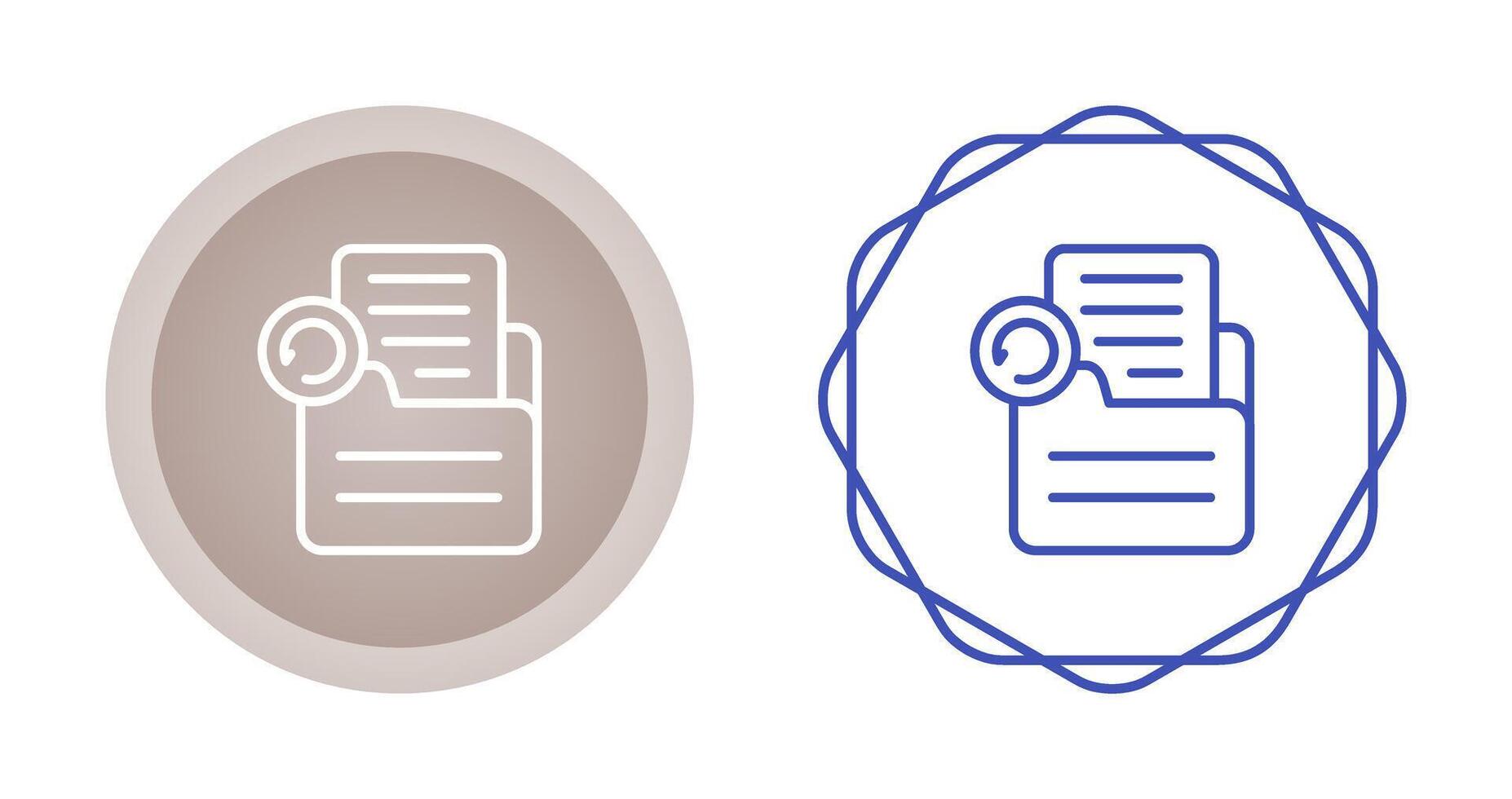 Document Undo Vector Icon