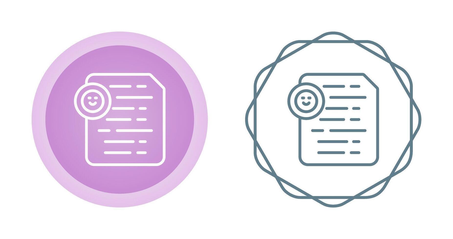 Document Insert Emoji Vector Icon