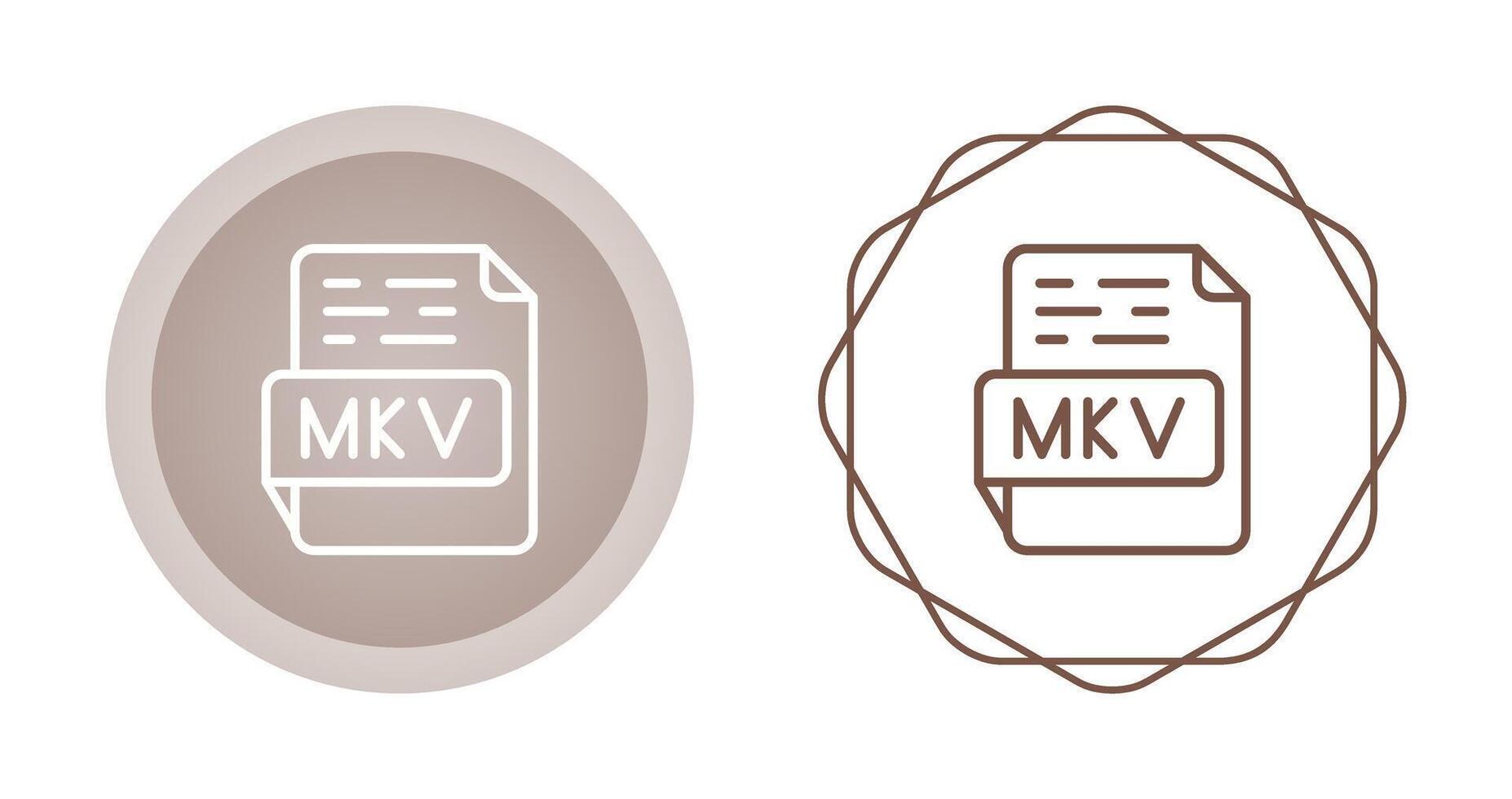 icono de vector mkv