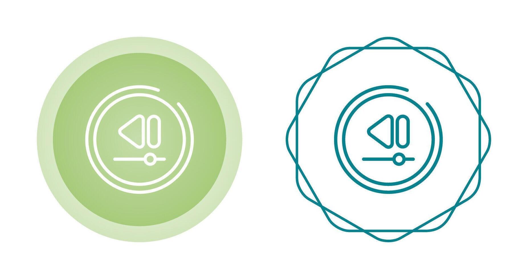 Video Rewind Button Vector Icon