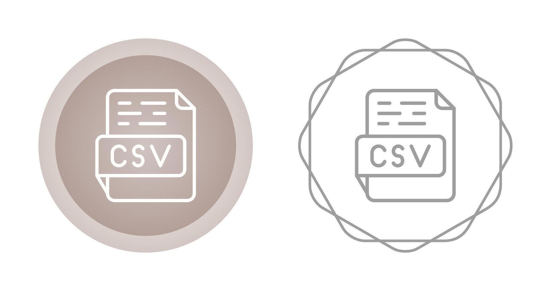 icono de vector csv