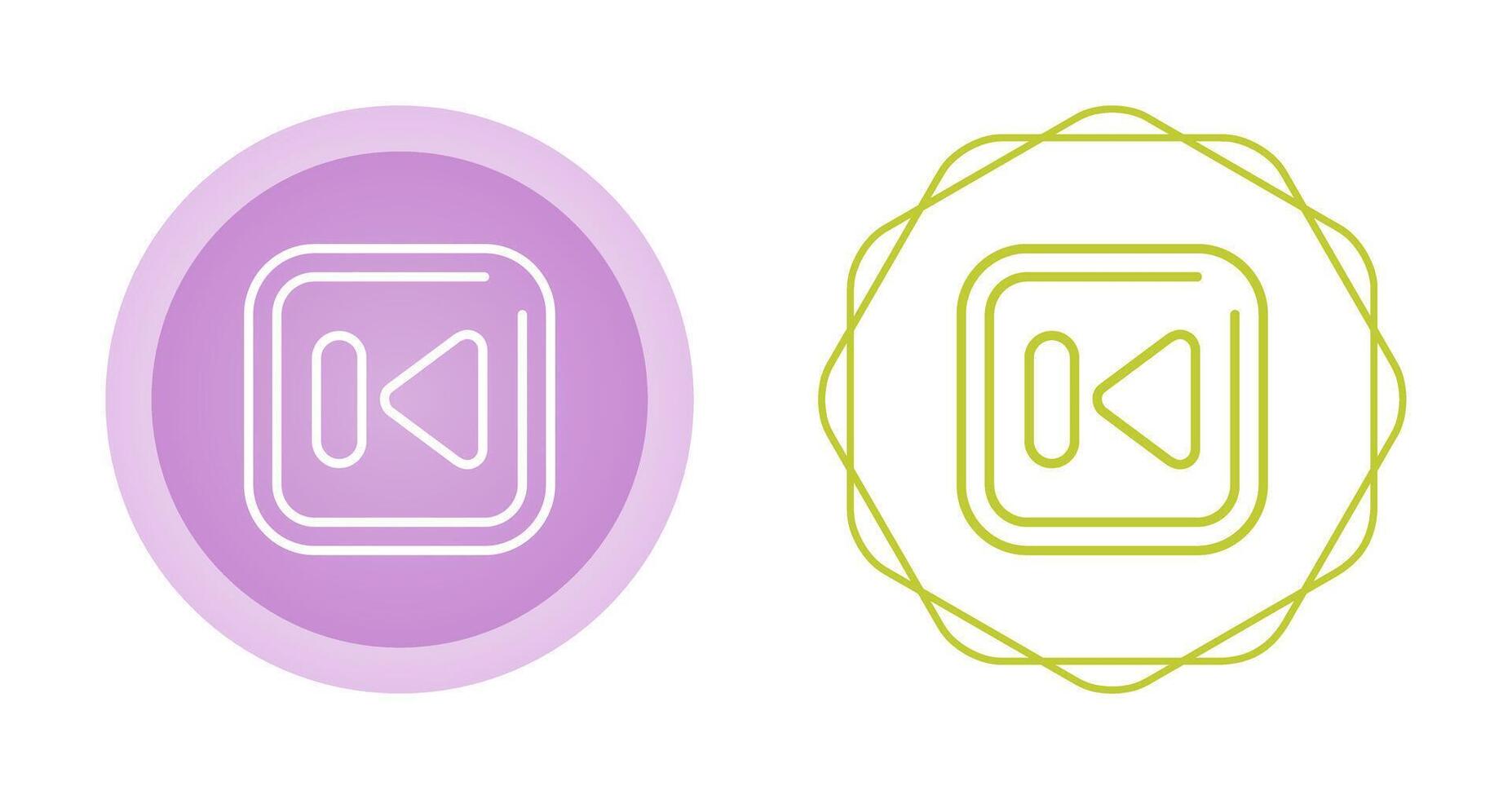 Previous Track Square Vector Icon