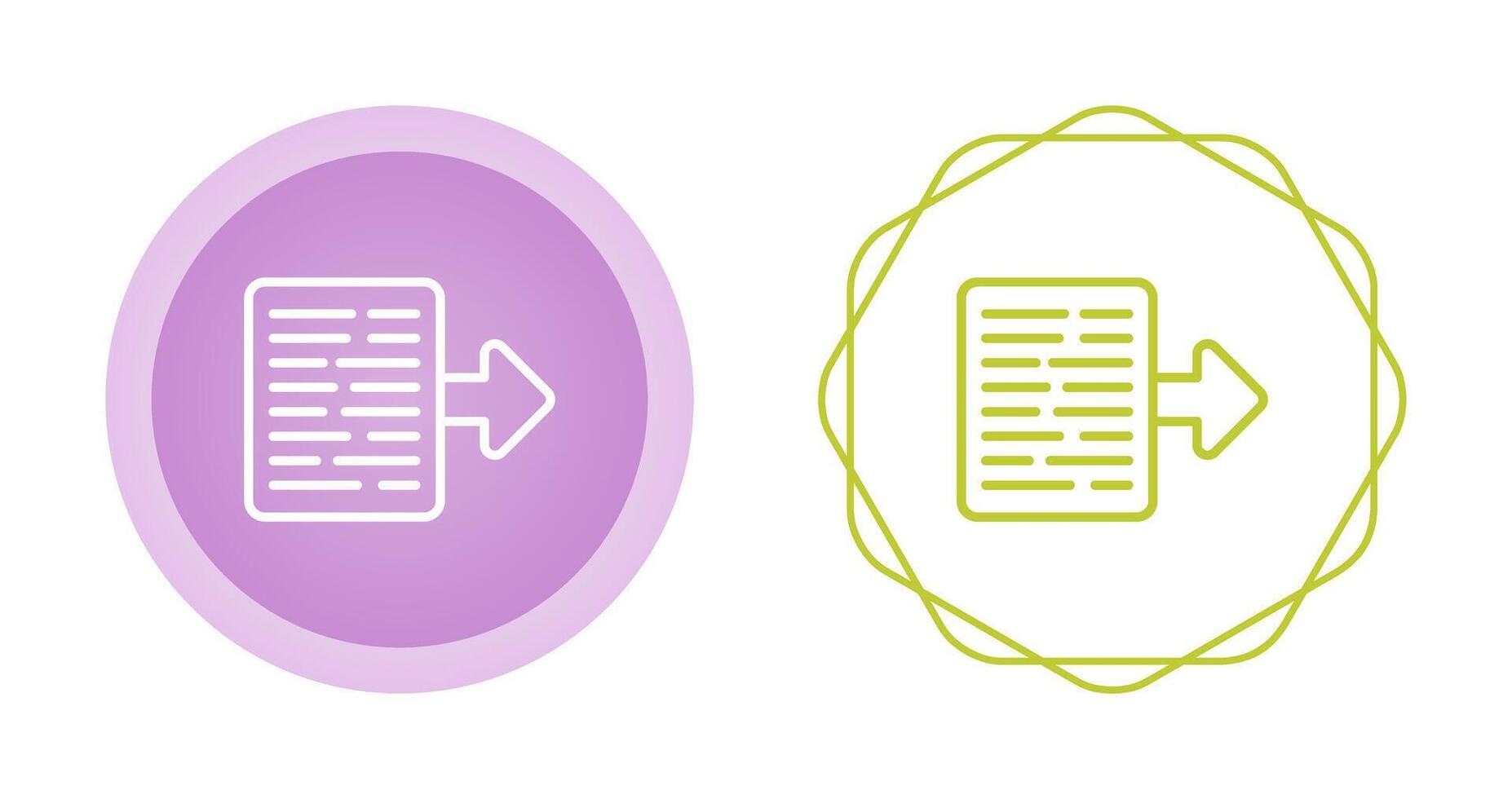 Document Export Vector Icon