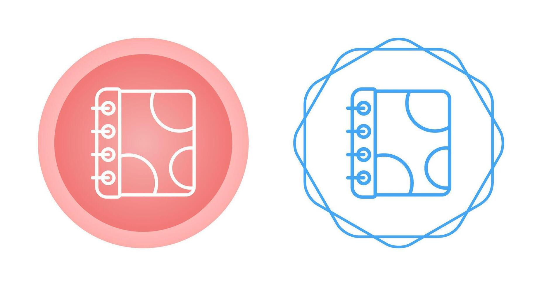 Notebook with Decorative Vector Icon
