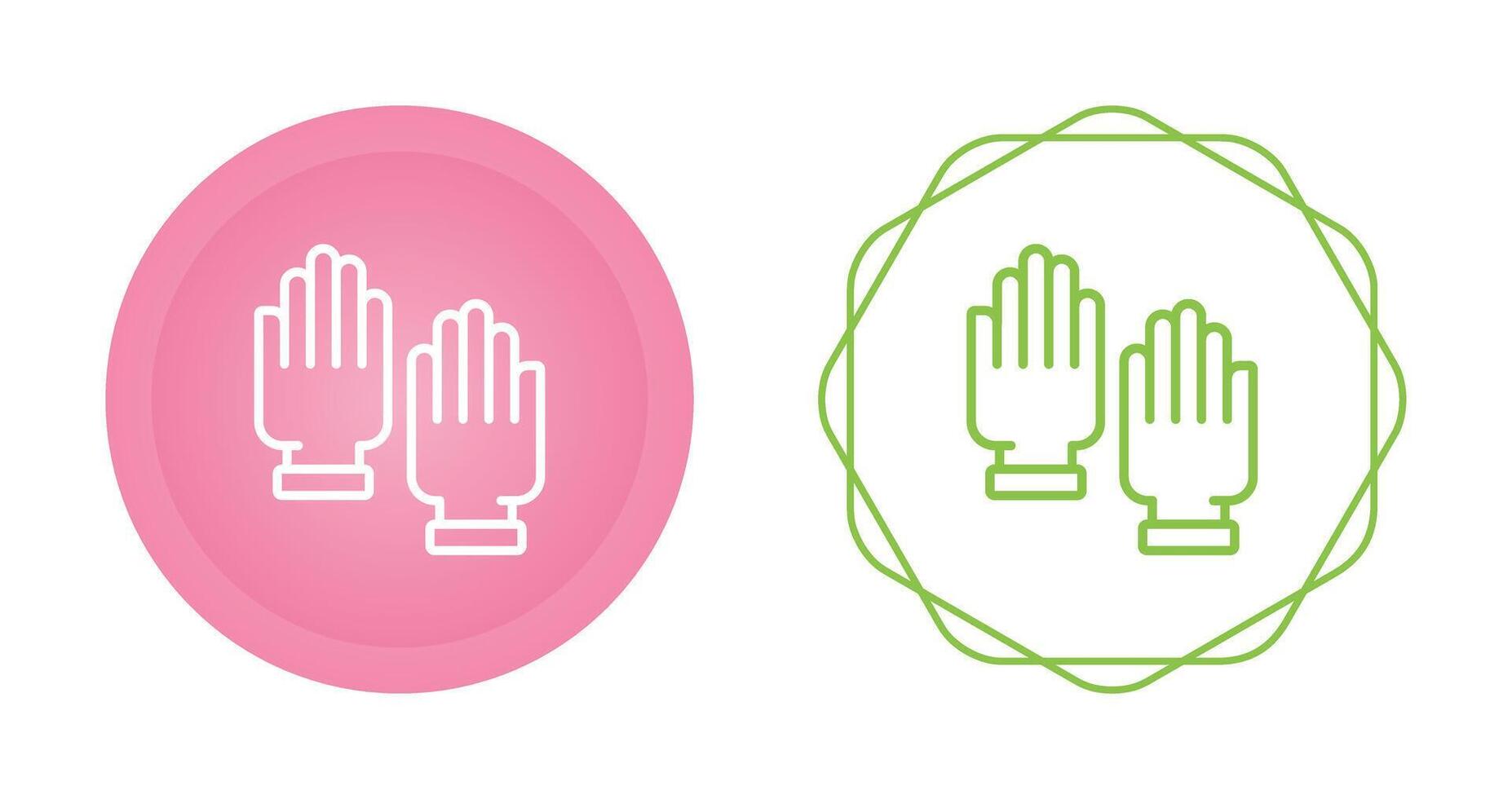 Rubber Gloves Vector Icon