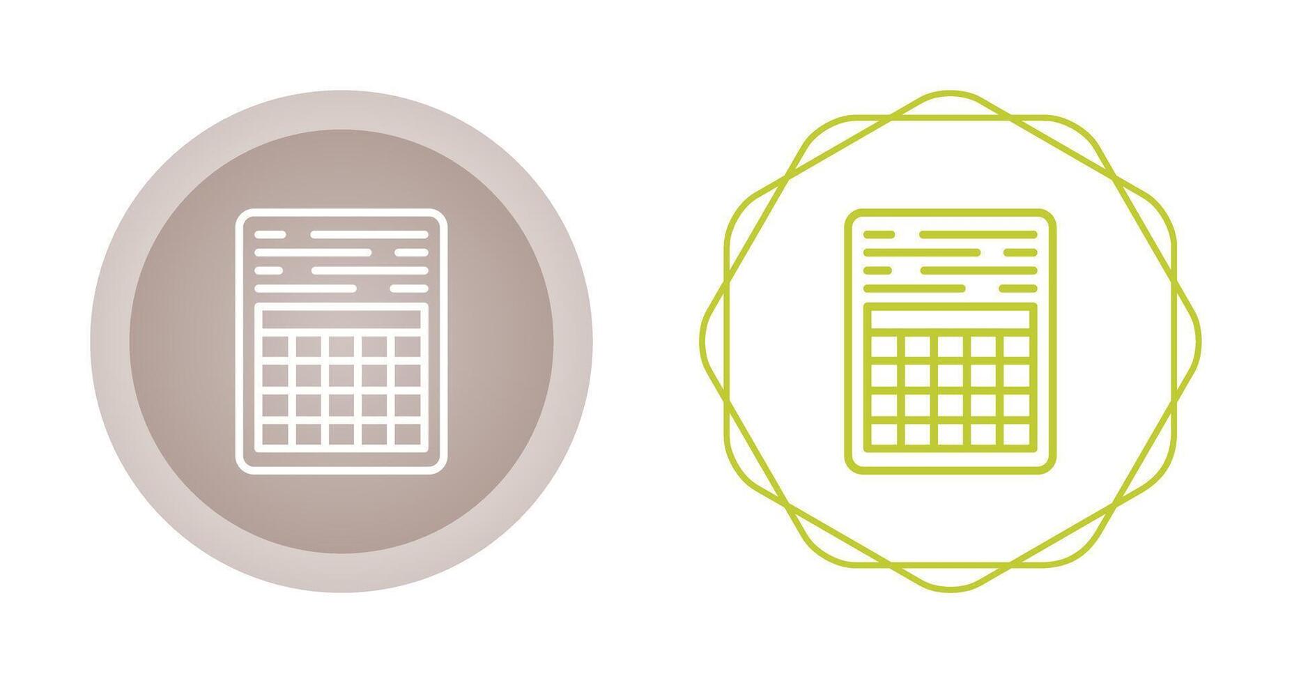 Table Vector Icon
