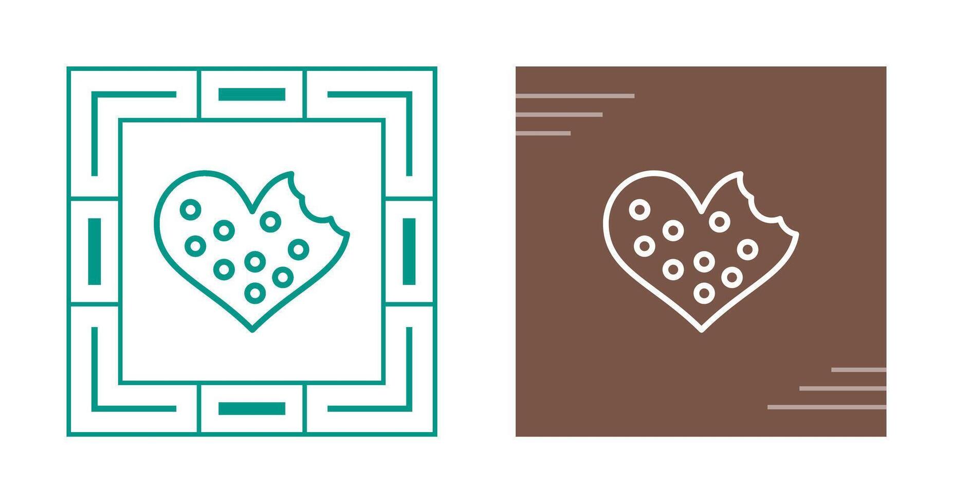 Heart shaped cookies Vector Icon