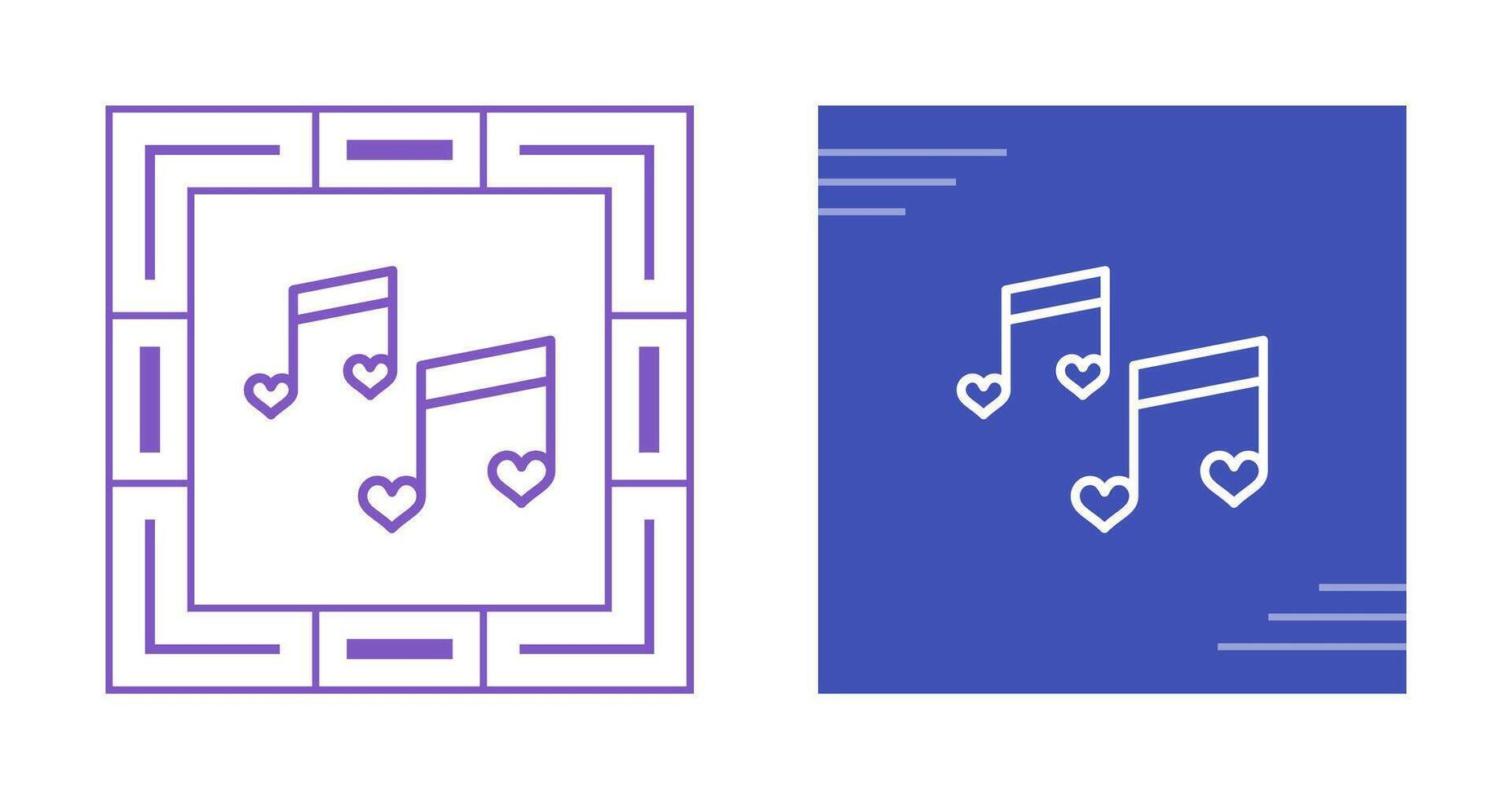 romántico música vector icono