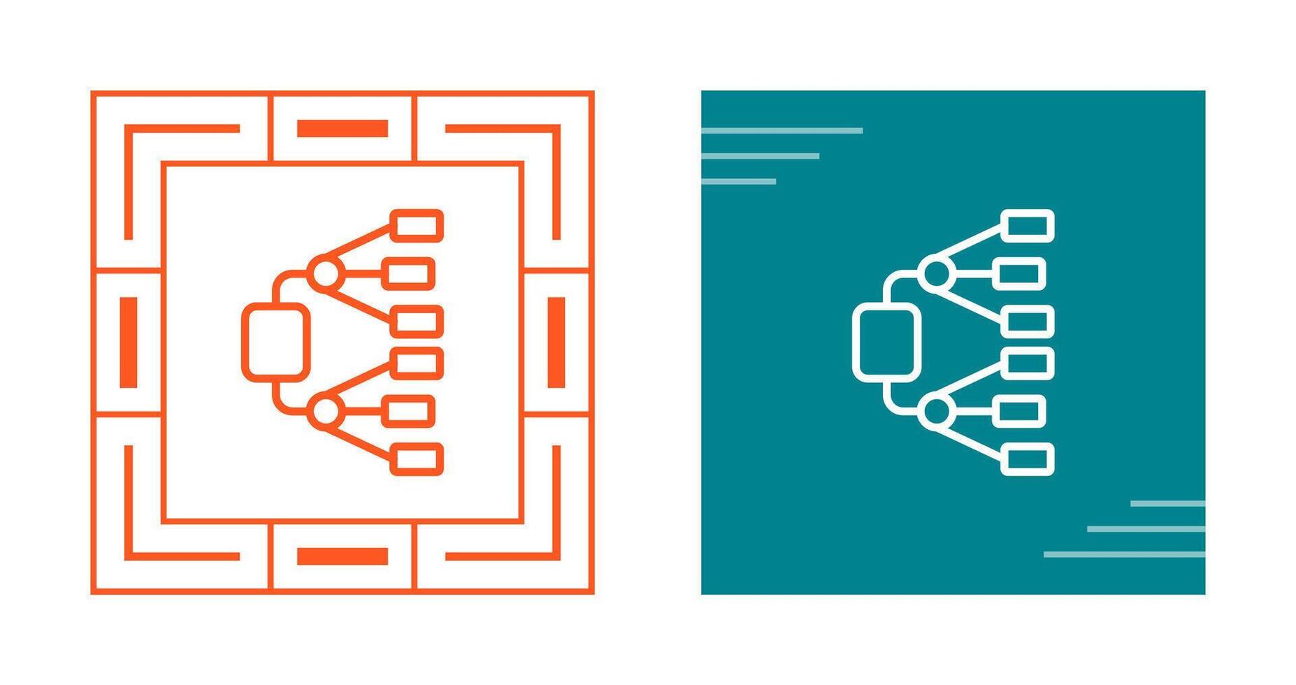 red diagrama vector icono