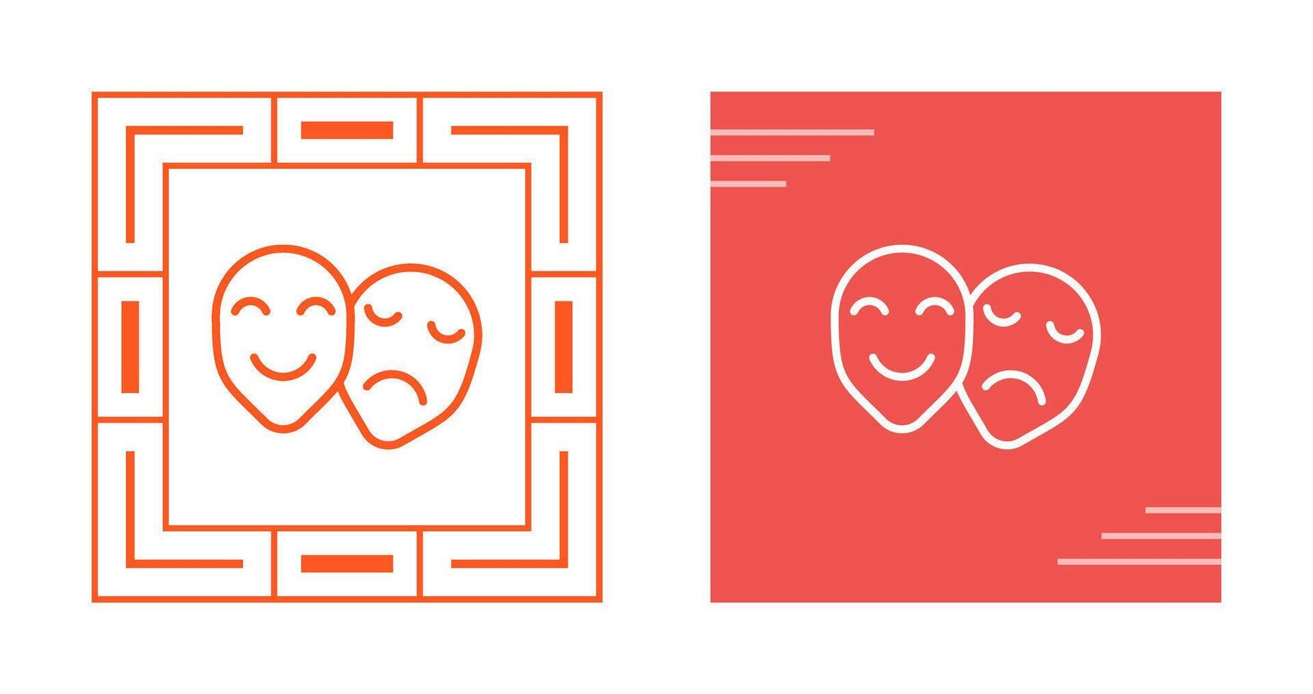 Theatre masks Vector Icon