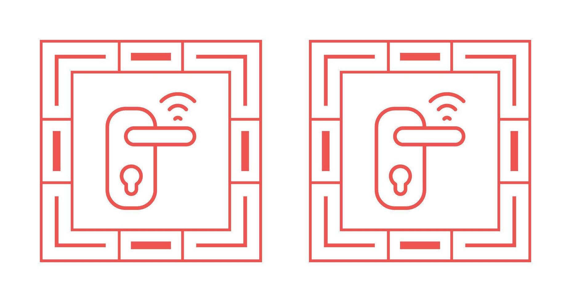 Smart Door Lock Vector Icon