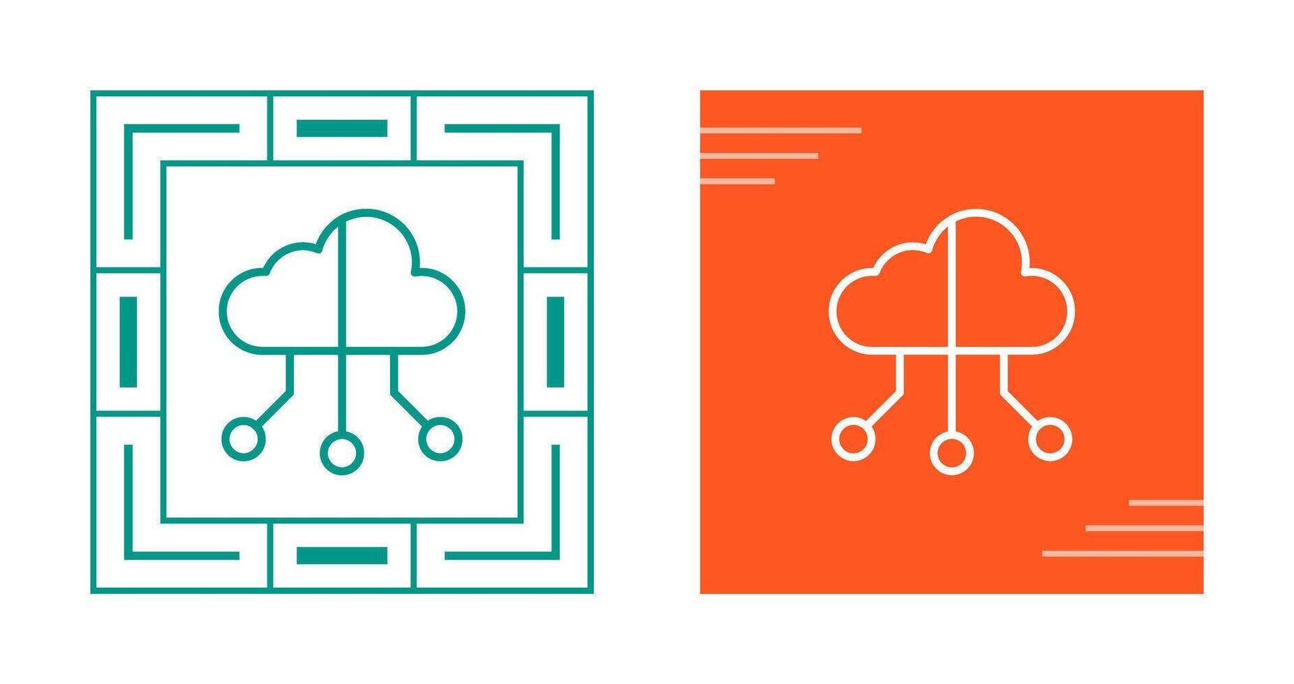 Hybrid Cloud Vector Icon