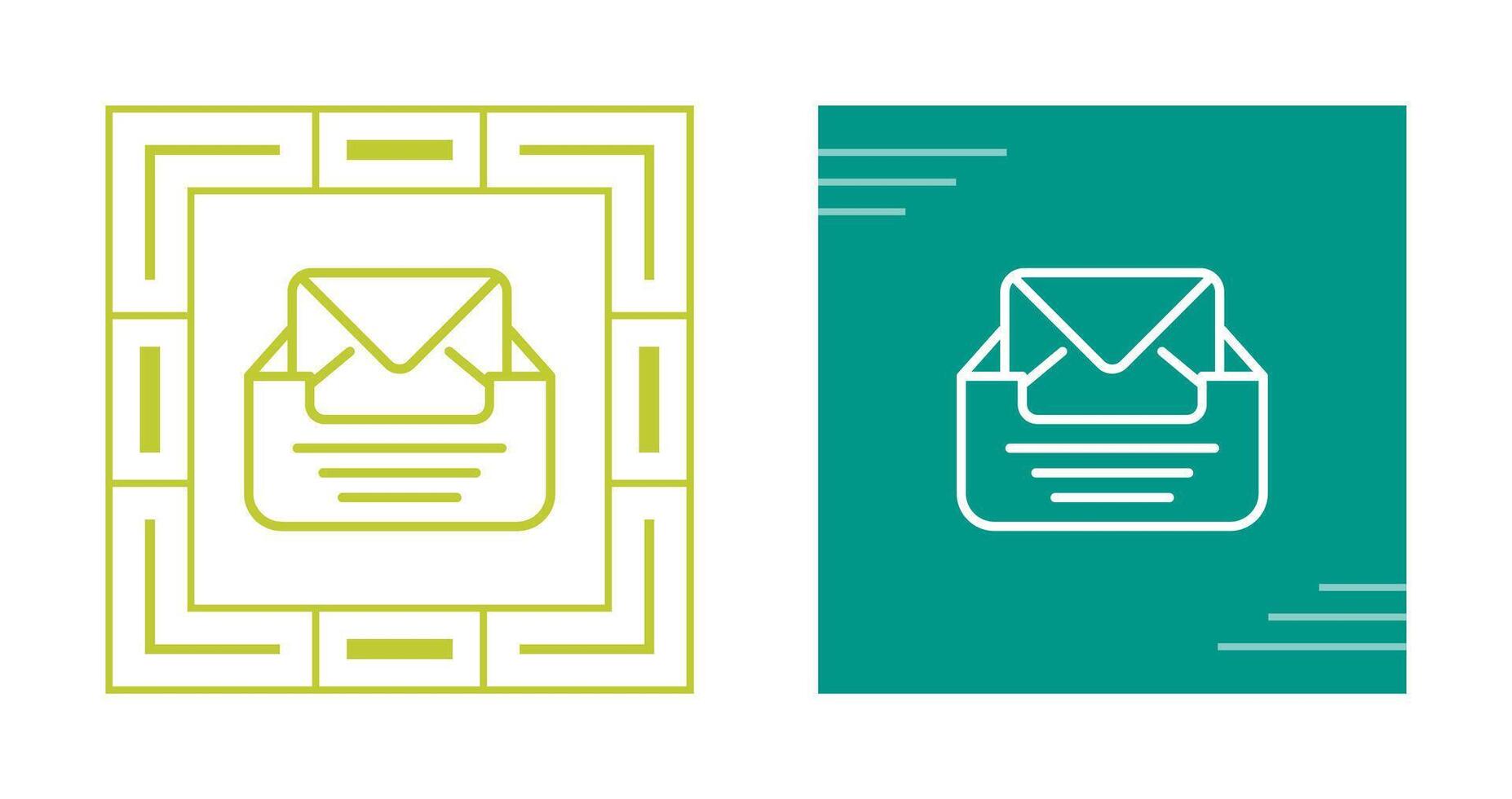 Inbox with envelope Vector Icon