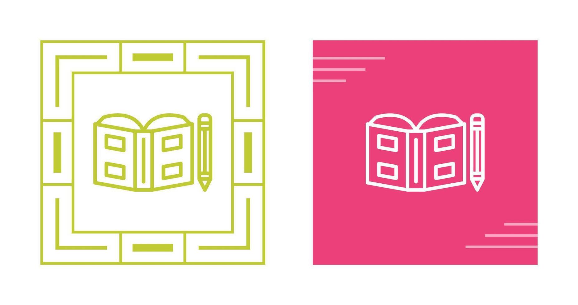 Open book with pen Vector Icon