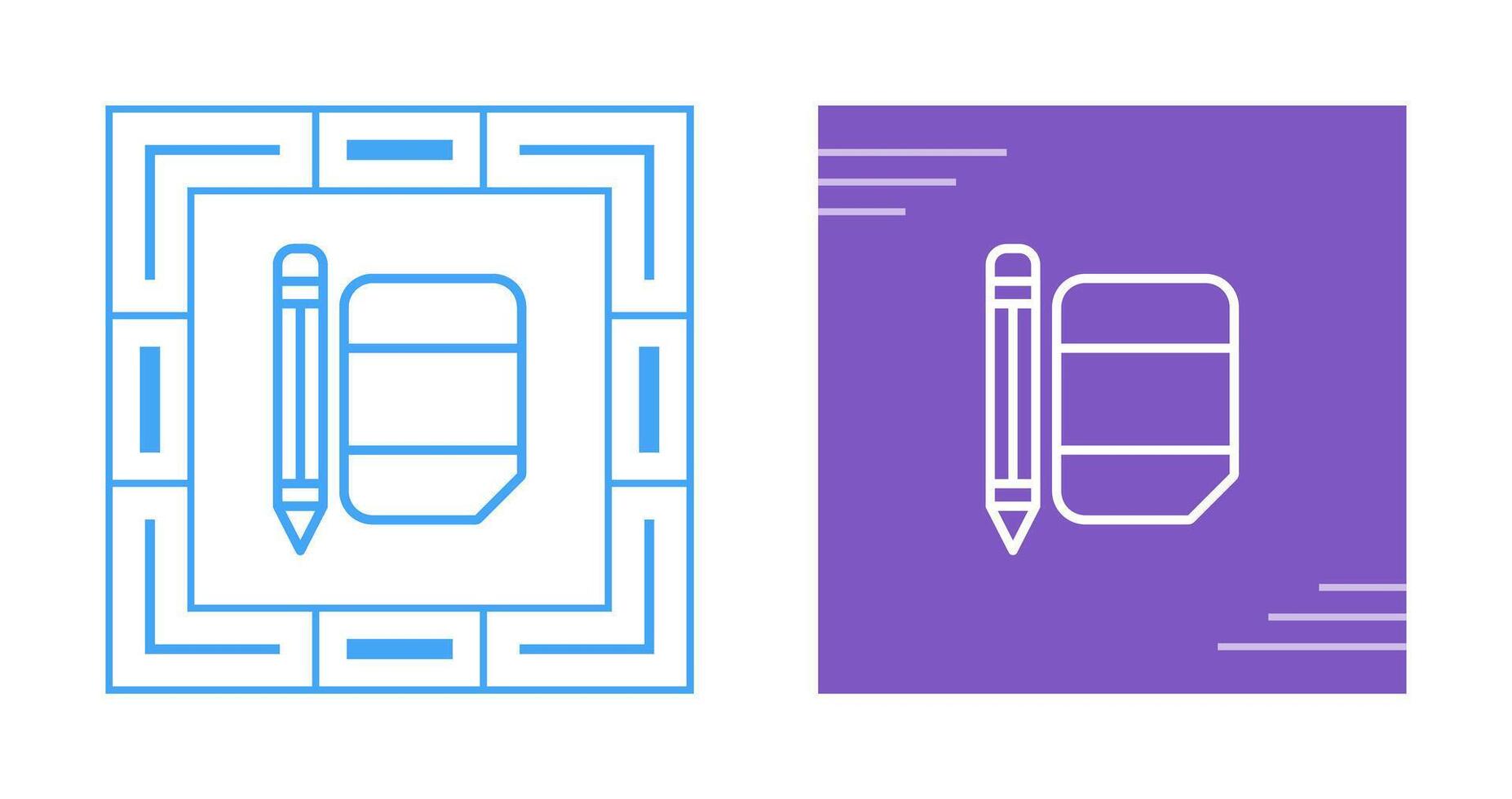 Eraser with pencil Vector Icon