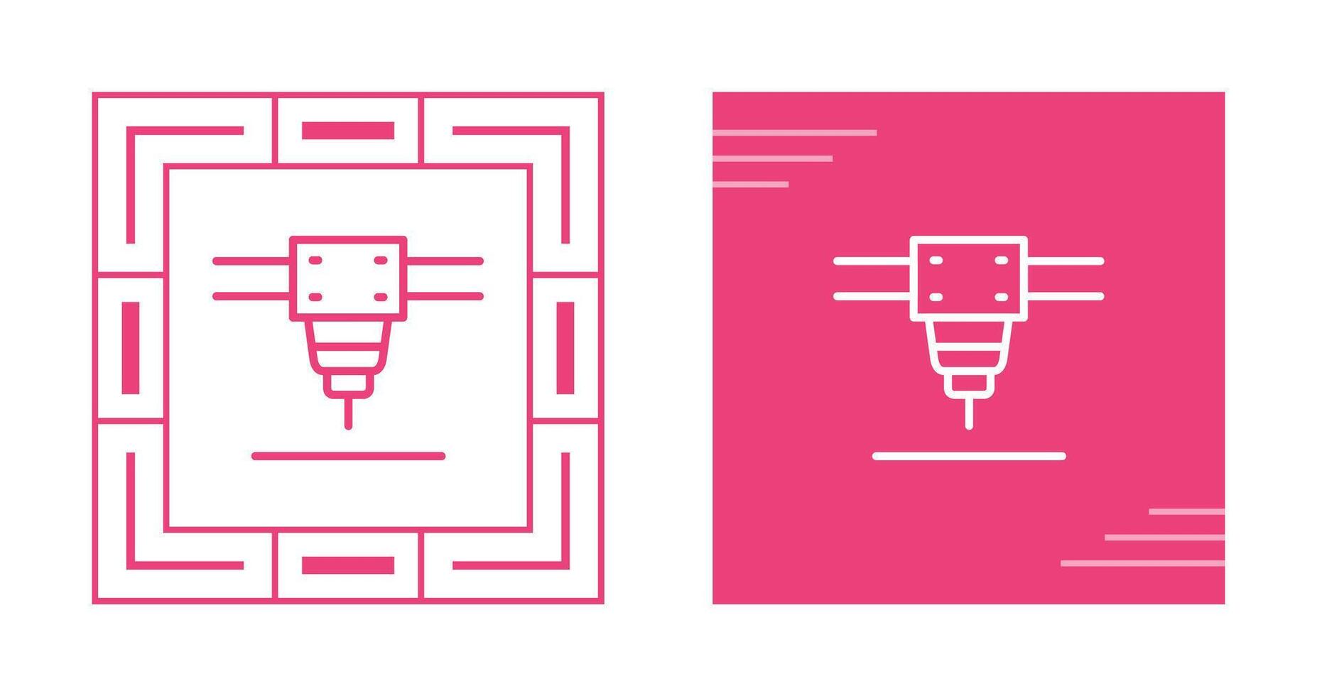 Laser Cutting Machine Vector Icon