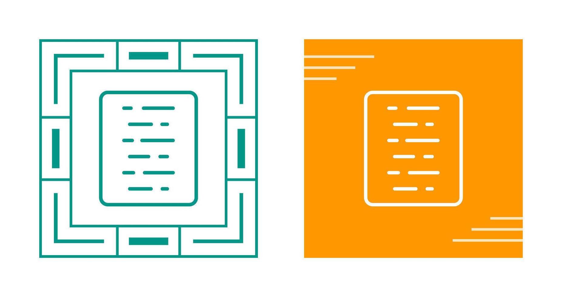 Document Align Center Vector Icon