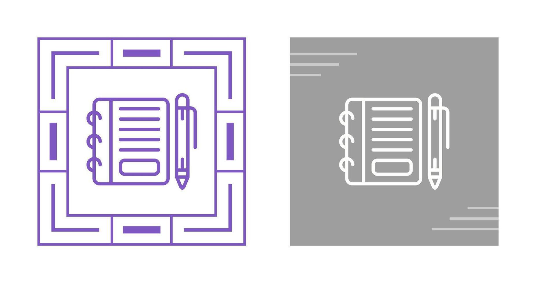 Notepad with pen Vector Icon