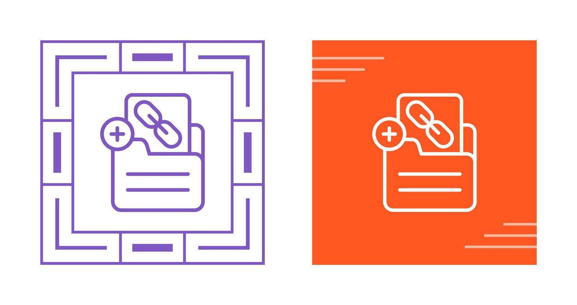 Document Insert Link Vector Icon