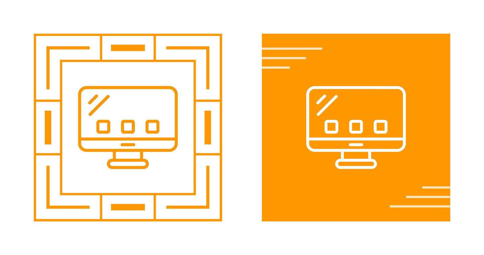 Desktop Computer Vector Icon