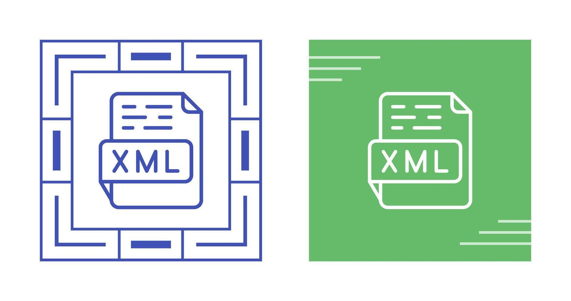 icono de vector xml