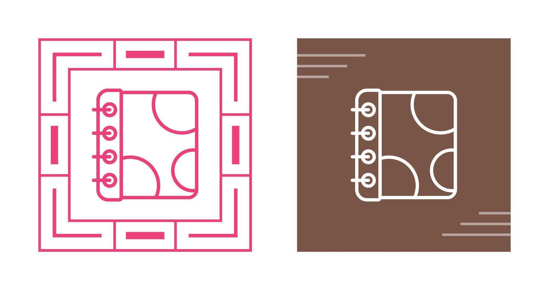 Notebook with Decorative Vector Icon