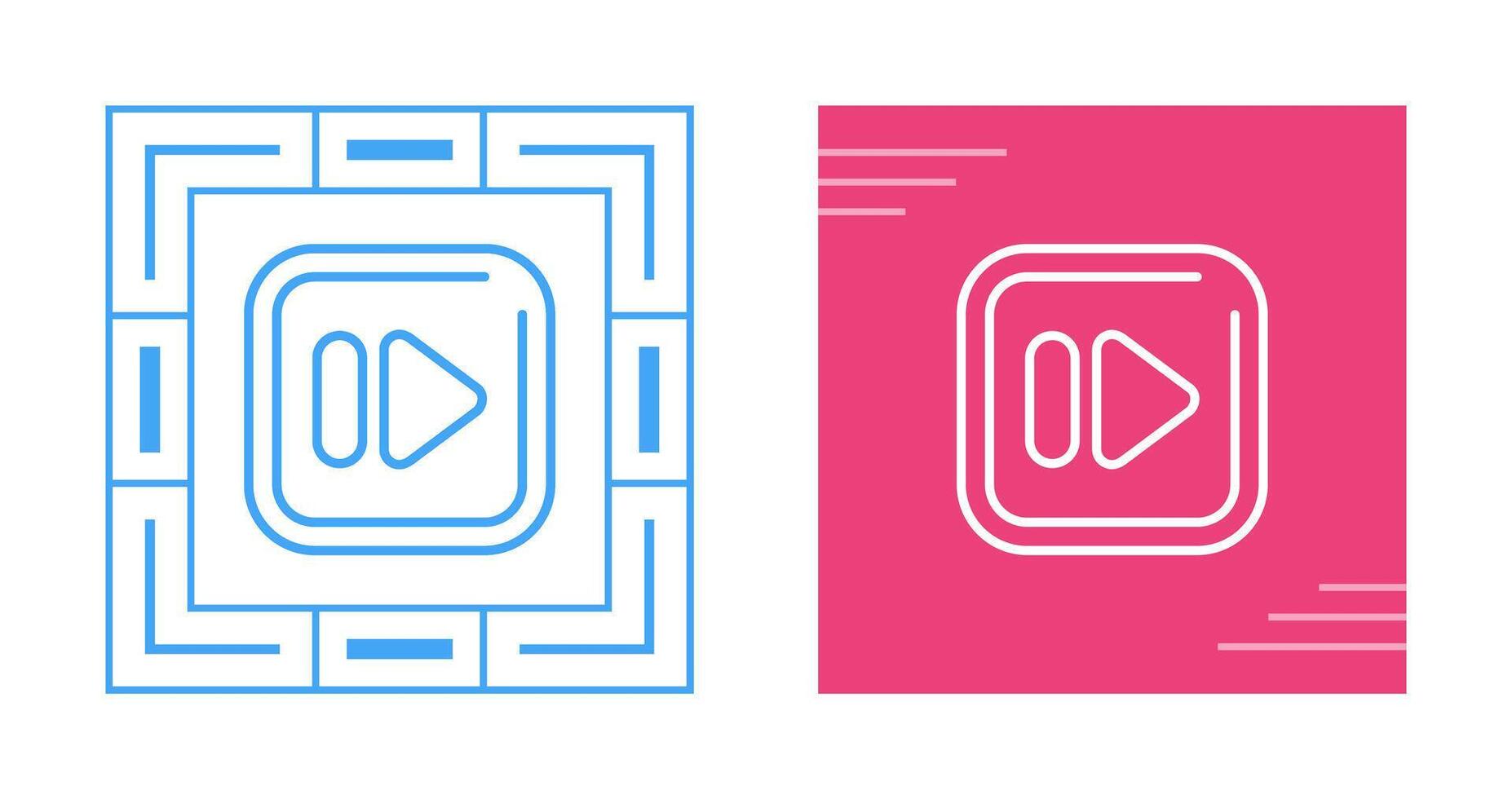 Fast Forward Square Vector Icon