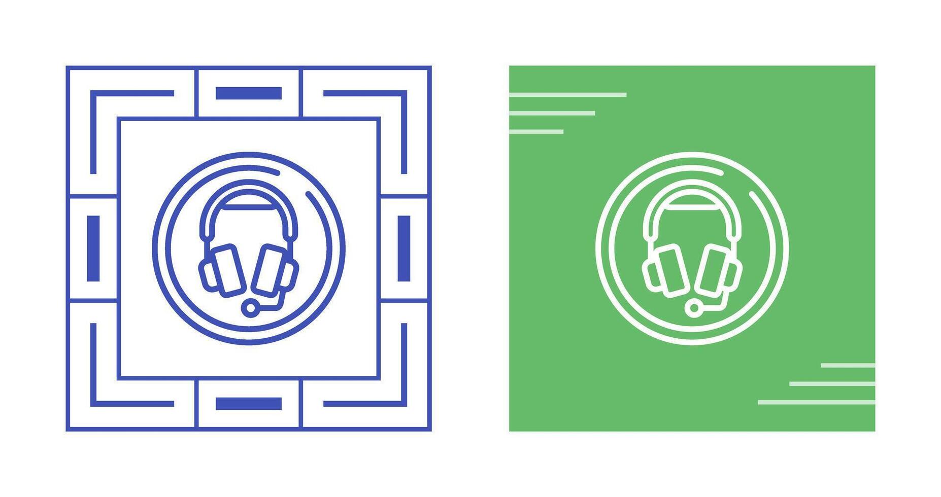 Headphones with Microphone Vector Icon