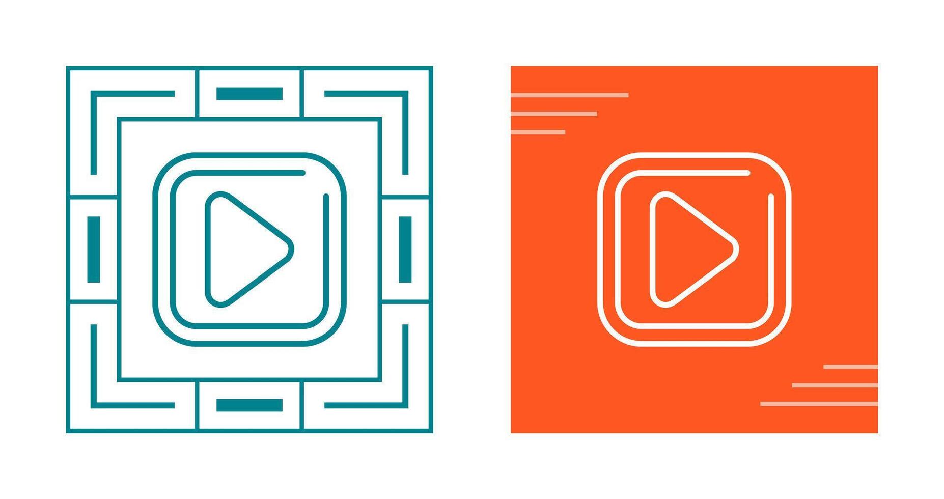 Play Sqaure Vector Icon