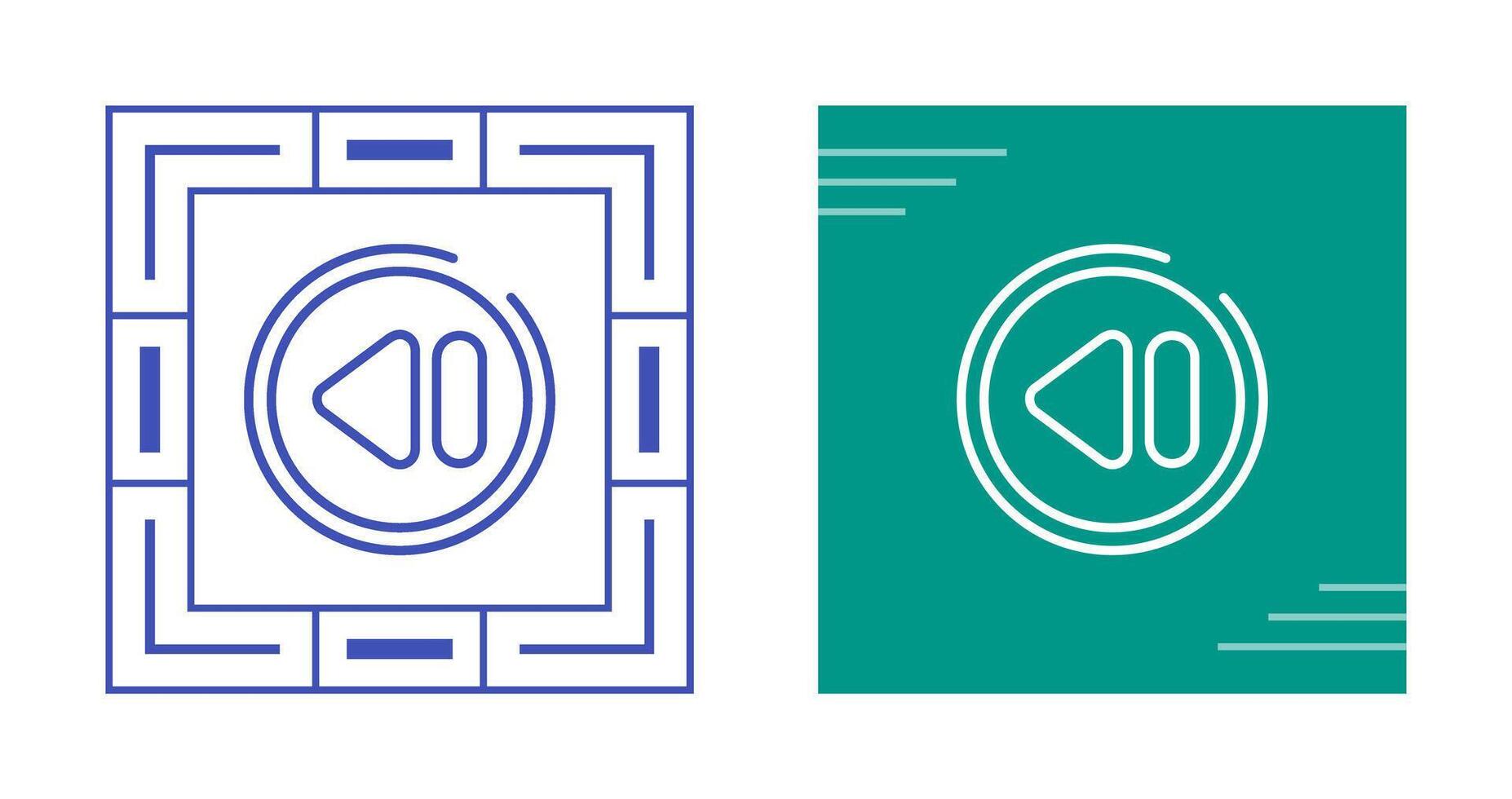 Rewind Button Vector Icon