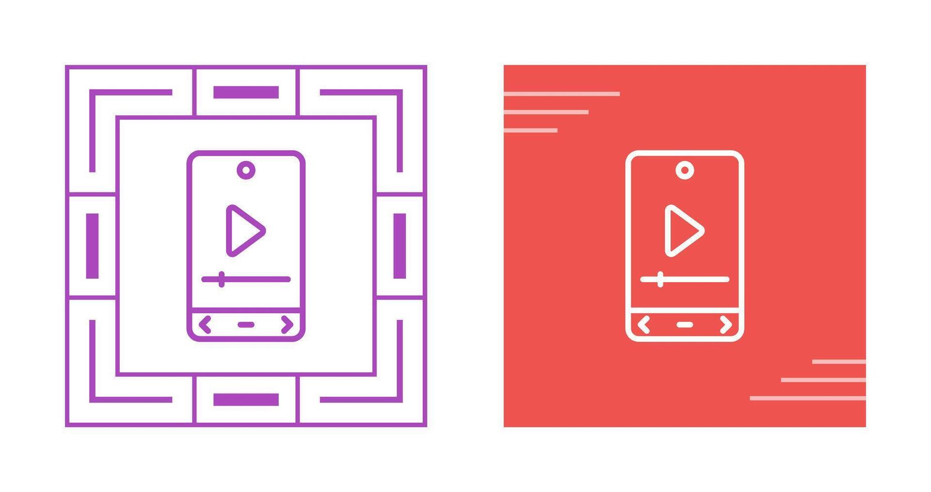 Video Player Vector Icon